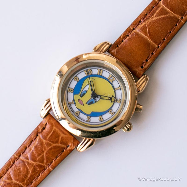 Vintage 1996 bisel ancho Tweety reloj | Función de brillo Looney Tunes reloj