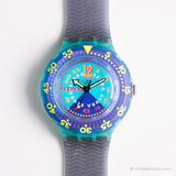 1993 Swatch SDN106 Bermuda Triangle Watch | Raro vintage Swatch Scuba