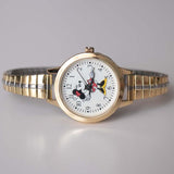 Vintage de tono de oro Minnie Mouse reloj para mujeres accutime reloj Cuerpo