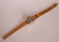 Pequeño mecánico de tono de oro vintage raro Timex reloj para mujeres