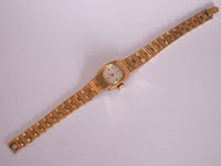 Pequeño mecánico de tono de oro vintage raro Timex reloj para mujeres