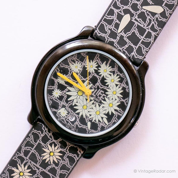 Vie florale vintage par ADEC montre | Citizen Quartz au Japon montre
