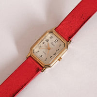 Rettangolare tono d'oro Timex Orologio da donna | Vintage degli anni '90 Timex Quarzo