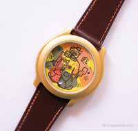 Vintage Doodle Art Life de Adec reloj | Citizen Cuarzo de Japón reloj