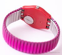 Crème crème gr150 Swatch montre | Rouge minimaliste Swatch montre Ancien