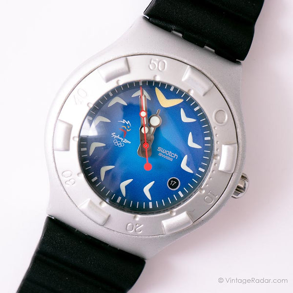 Tholos Yds4007 swatch Ironie de la plongée 200 montre | Rare Aluminium des années 90 swatch