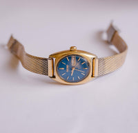 Blue Dial Seiko Hi-Beat Automatic Watch For Women | Date Day Seiko Watch - Vintage Radar