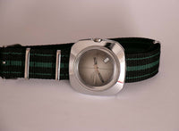 Rare Mechanical Silver-tone Timex Watch | Mens Square Timex Date Watch - Vintage Radar