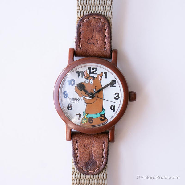 Vintage Brown Scooby-Doo reloj | Armitron Cuarzo de Japón reloj