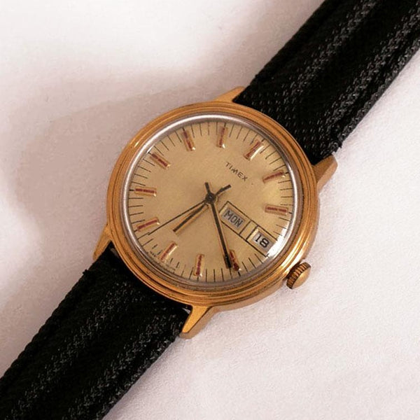 Seltener Jahrgang Timex Mechanisch Uhr für Männer | Tag & Datum Timex Uhr