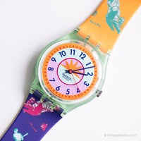 Vintage 1992 Swatch GG117 CURLING Watch | 90s Colorful Swatch Gent