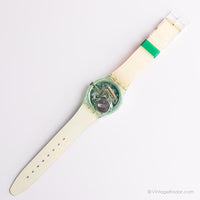 خمر 1992 Swatch GG117 Curling Watch | 90s ملونة Swatch جنت