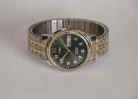 Vintage noir Timex Day et Date Quartz montre pour hommes