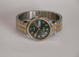 Dial nero vintage Timex Indiglo Day & Date Quartz Watch for Men