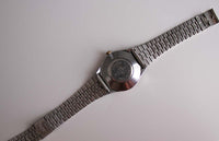 Vintage Silver-tone Mechanical Kelton Watch with Black Dial - Vintage Radar