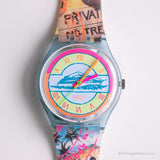 1993 Swatch Carte postale GN127 montre | CONDITION DE LA MINT Swatch Gant