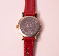 Aux femmes Timex Indiglo montre avec un cuir rouge montre Sangle