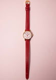 De las mujeres Timex Indiglo reloj con cuero rojo reloj Correa