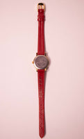 Damen Timex Indiglo Uhr mit einem roten Leder Uhr Gurt