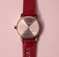 Timex Fenêtre de date indiglo montre Pour les femmes rouges montre Sangle
