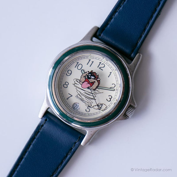 Antiguo Armitron Tasmanian Devil reloj | Looney Tunes Fecha reloj
