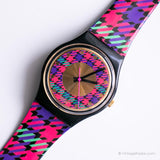 1992 Swatch GB147 Tweed montre | Collectionnement vintage Swatch Gant