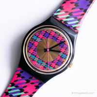 1992 Swatch GB147 Tweed montre | Collectionnement vintage Swatch Gant