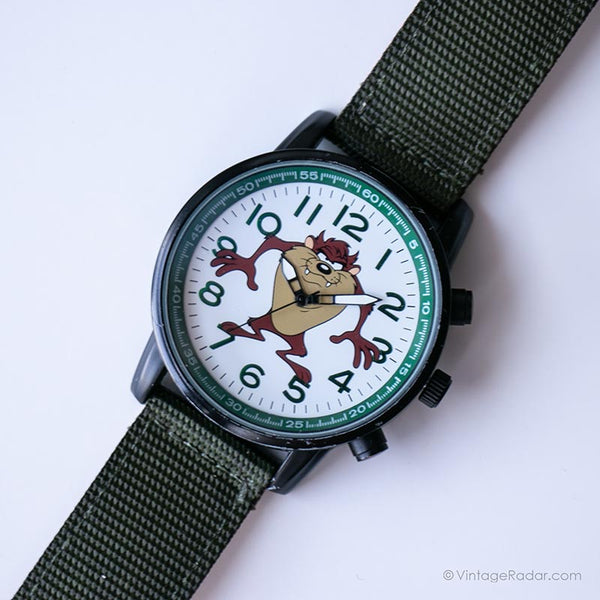 Grande Tasmanian Devil reloj para hombres | Antiguo Looney Tunes reloj