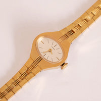 Gold-tone Mechanical Ladies Timex Watch | Vintage Timex Dress Watch - Vintage Radar