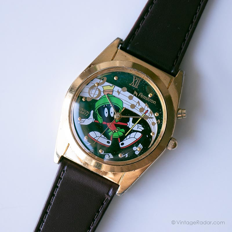 Vintage Looney Tunes Musical Watch Marvin the Martian Armitron Watch Vintage Radar