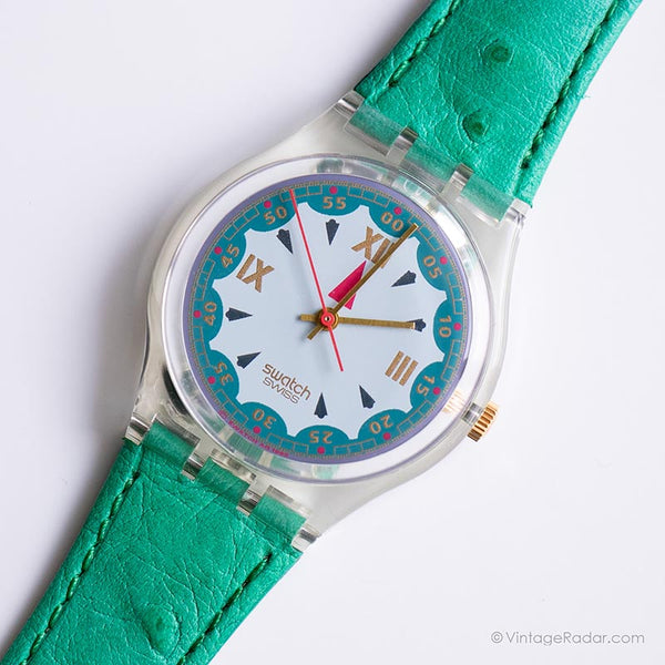 1992 Swatch GK152 SPADES Watch | Vintage Green Swatch Watch