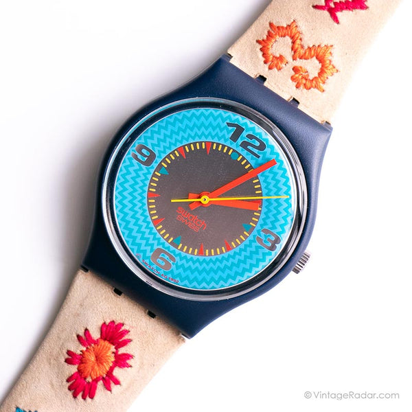 1992 Swatch GN126 Cancun orologio | Vintage 90s Tribal Swatch Guadare
