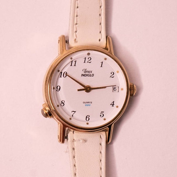Mujeres blancas Timex Indiglo reloj para pequeñas muñecas 1990s