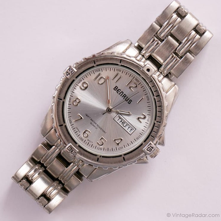 Benrus water resistant Japan movement watch Silver-tone Benrus Watch for Men and Women | Benrus BNW730  main image 4