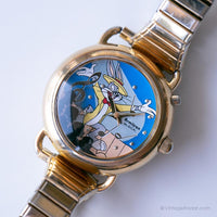 كلاسيكي Bugs Bunny ساعة موسيقية للسيدات | نغمة الذهب Armitron يشاهد