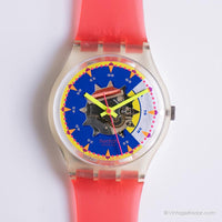 1992 Swatch GK151 SOL WATCH | قرص هيكل عظمي خمر Swatch جنت