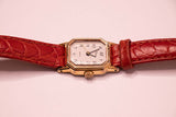 90s Vintage Timex Rectangular Watch for Women Gold-Tone