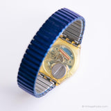 1992 Swatch GK708 Drop Watch | Vintage degli anni '90 blu Swatch Gentiluomo