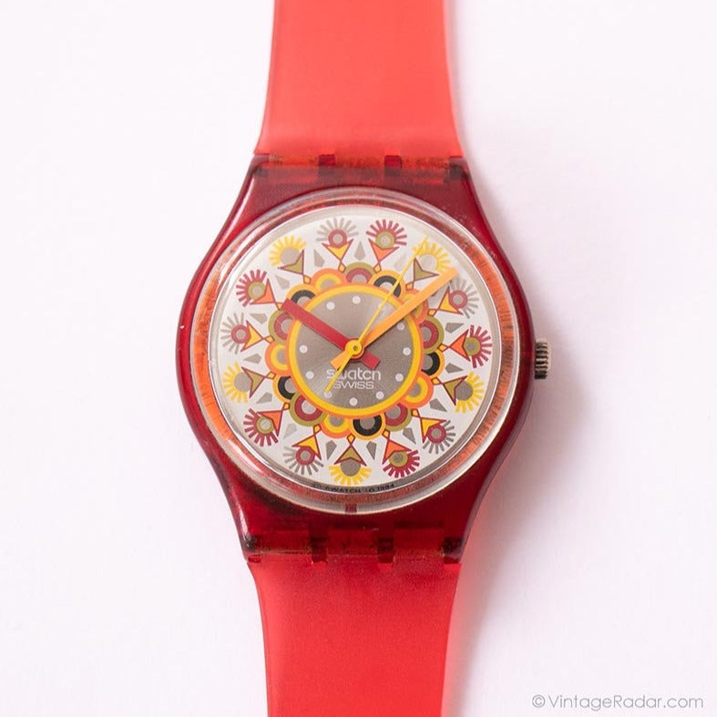 Vintage Swatch 38mm ultra rare watch beaded strap native 1994 Vintage 1994 Swatch GP108 FIRST Watch | Adam and Eve Watch  main image 3