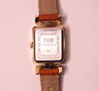 Transporte por Timex Rectangular reloj para mujeres tono de oro