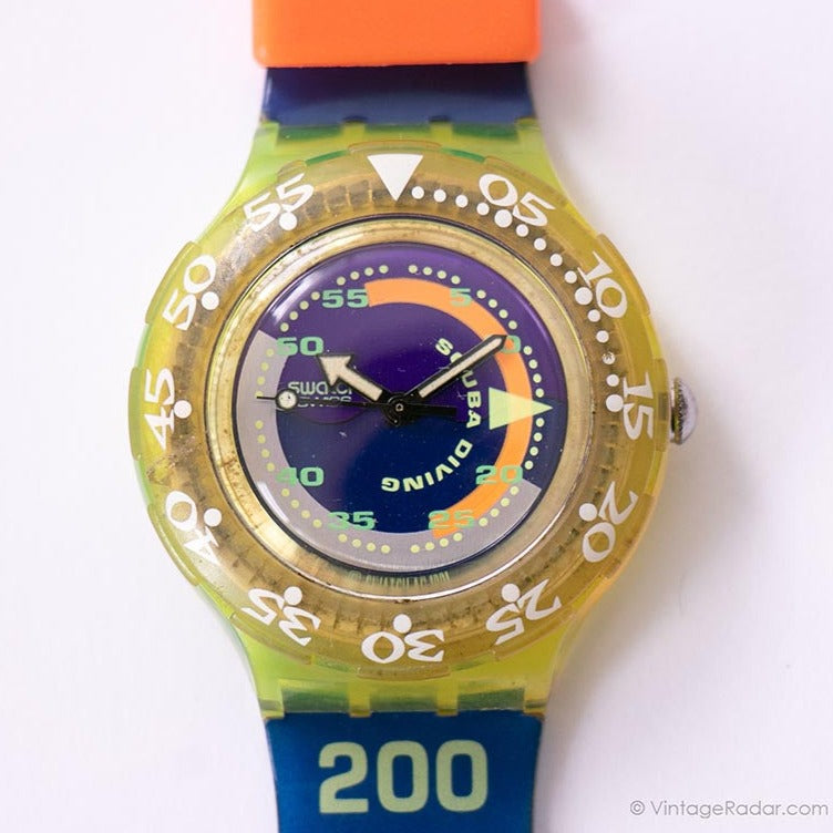 時計 Swatch Scuba 2000 時計 Swatch Scuba 2000 2000 Rare Blue Swatch Scuba 200 Swiss