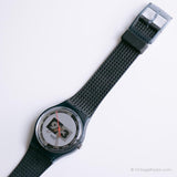 خمر 1991 Swatch GM108 Nüni Watch | التسعينيات بالأبيض والأسود Swatch