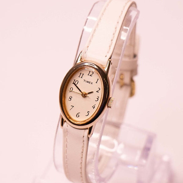 White Leather Timex Watch for Women | Old Ladies Timex Watch – Vintage ...