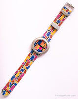 Vida de patrón de color vintage de Adec reloj | Cuarzo de Japón reloj