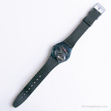 Vintage 1991 Swatch GM108 Nüni montre | 90s noir et blanc Swatch