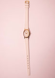 Weißes Leder Timex Uhr für Frauen | Alte Damen Timex Uhr