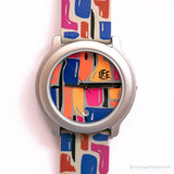 Vida de patrón de color vintage de Adec reloj | Cuarzo de Japón reloj