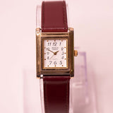 90er Jahre Acqua von Timex Indiglo rechteckig Uhr Gold-Ton