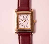 التسعينات الاستحواذ بواسطة Timex إنديجلو مستطيلة ساعة ذهبية