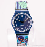 GN230 su Win-Wind Swatch Guarda | 2009 vintage blu funky Swatch Guadare